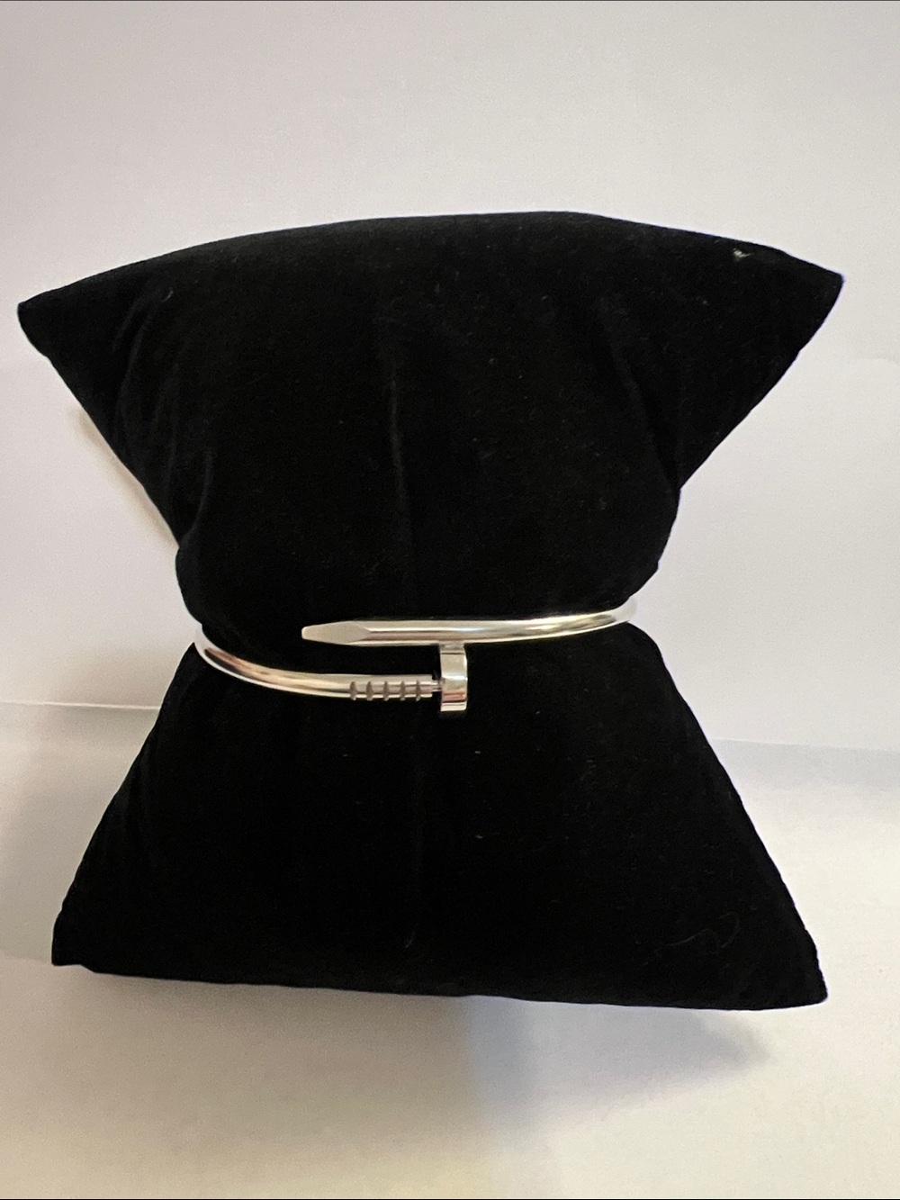 Silver Nail-Style Cuff Bracelet